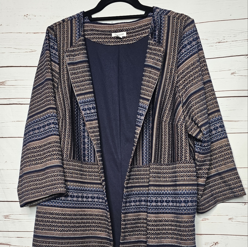 Westport Multi Pattern Stripe Open Front Topper - image 3